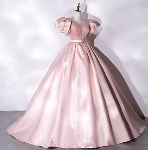 Robe de soirée Tutu jupe sur la course princesse test d'art vocal étudiant hôte chantant Bel Canto robe femme eau lumière Satin - Product Image 3