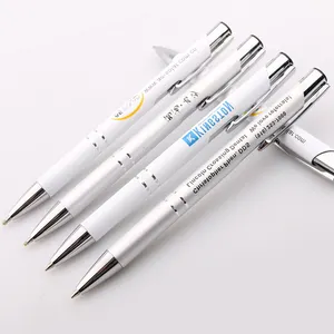 Logo personnalisé populaire, stylo à bille en métal de bonne qualité, Promotion, stylo à bille avec Clip, stylos rétractables