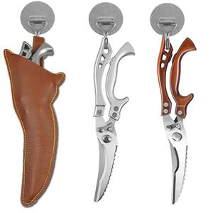 <span class=keywords><strong>Ciseaux</strong></span> de cuisine multifonctionnels en acier inoxydable Cisaille à os de poulet pour poisson Barbecue Cisaille spéciale à rebond pour aliments en plastique pour - Product Image 1