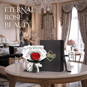 ช่อดอกกุหลาบนิรันดร์ Glamour Boutique ขนาด 9.5 x 3.8 x 13.3 นิ้ว ดอกไม้ประดิษฐ์ ของขวัญสำหรับวันวาเลนไทน์ - Product Image 1