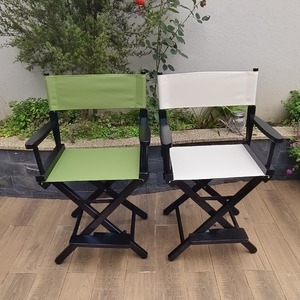 Silla de Director Plegable de Madera Maciza, Estilo Moderno y Minimalista, con Respaldo de Lona, para Campismo, Maquillaje, Fotografía y Accesorios - Product Image 4