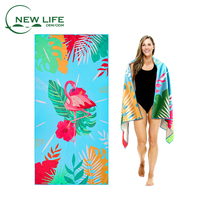 Serviette de plage en microfibre personnalisée OEM, sans sable, séchage rapide, grande serviette de plage en microfibre pour piscine