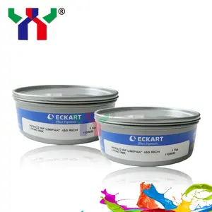 Impresión Offset de alta calidad ECKART Effect pigmentos HK9222 RP UNIPAK 450 tinta de LITHO rica tinta dorada y plateada, 1kg/lata