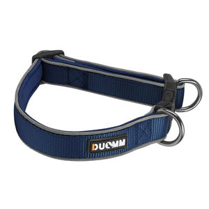 Collier de chien en nylon réfléchissant D-Ring avec rayures de sécurité nocturne motif solide pour petits et grands chats et chiens Collier de chien - Product Image 4