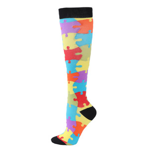Chaussettes de compression d'été en <span class=keywords><strong>nylon</strong></span>, taille plus, 15-20 mmHg, sans pied, pour athlètes, enfants, hommes/femmes - Vente en gros, conception personnalisée - Product Image 5