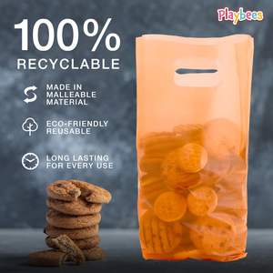 光沢 カラー プラスチック バッグ抜き手 ハンドル 付き - Product Image 5