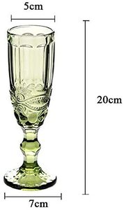 Copas de Champán Vintage con Patrones de Diamantes, <span class=keywords><strong>Precio</strong></span> de Fábrica, Copas de <span class=keywords><strong>Vino</strong></span> de Cristal de 5 oz, Colores Creativos, Copas Vintage de Colores - Product Image 2