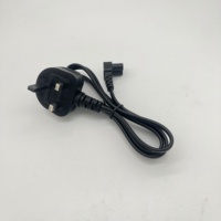 1.5m noir BS 1362 ROYAUME-UNI 2Pin fusible cordon d'alimentation avec vers le bas angle C7 H03VVH2-F 2*0.75mm2