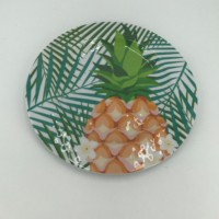 Plaque ronde de fruits en plastique, vaisselle en mélamine personnalisée, vente en gros, 11 pouces, 50 pièces