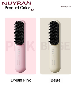 Peigne lisseur sans fil portable, rechargeable par USB, mini brosse lissante pour <span class=keywords><strong>cheveux</strong></span>, <span class=keywords><strong>appareil</strong></span> de coiffage et de bouclage - Product Image 2