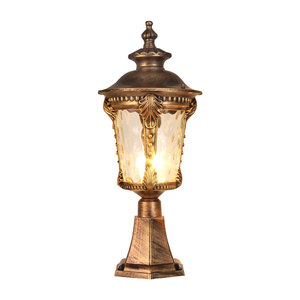 Luz de jardín al aire libre de paisaje moderno con Pilar de puerta principal de aluminio impermeable IP65 LED energía Solar E27 tipo Base - Product Image 1