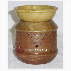 Quemadores de aceite aromático de piedra de jabón con incienso indio para fragancia del hogar y uso en todas las estaciones - Product Image 1