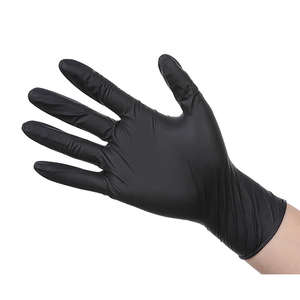 Wholesale Manufacturer Black <strong>Nitrile</strong> Antiskid Examination Disposable <strong>Nitrile</strong> <strong>Gloves</strong> - Product Image 1