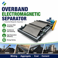 Séparateur magnétique électromagnétique auto-nettoyant réglable pour convoyeur, idéal pour l'industrie minière et le recyclage