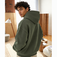 Logo personnalisé surdimensionné 400gsm sweats à capuche en polaire lourde pour hommes style avec broderie pour hiver sweats à capuche et pantalon évasé ensemble