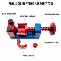 Herramienta de Prensado Manual Portátil de Aluminio para Montaje de Conexiones AN, Kit Completo de Bujes AN4-AN16 con Abrazadera de Banco OEM