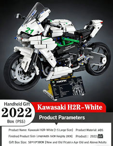 Mork 028002 Kawasaki H2 Motocicleta Escala 1:8 Bloques <span class=keywords><strong>de</strong></span> Construcción <span class=keywords><strong>de</strong></span> Plástico ABS Modelo <span class=keywords><strong>de</strong></span> Juguete para Armar - Product Image 3