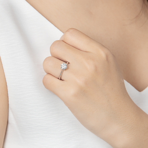 Cincin Fashion Pria Perhiasan Mewah Klasik Perak Sterling 925 0.5CT 1CT 2CT 3CT Moissanite Cincin Tunangan Moissanite yang Dapat Ditumpuk - Product Image 6