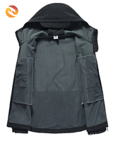 Veste tactique d'extérieur pour homme Veste à capuche imperméable Softshell Randonnée Camping Manteau d'hiver Polaire Coupe-vent