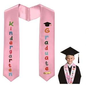 Cuellos de seda largos y duraderos con patrón de letras para niñas de preescolar y jardín de infantes, graduación de primavera, Clase de 2026 - Product Image 4