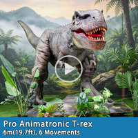 LONGTU Parc à thème jurassique, dinosaure animatronique télécommandé, T-Rex, statue de haute qualité, grand modèle de robot Trex