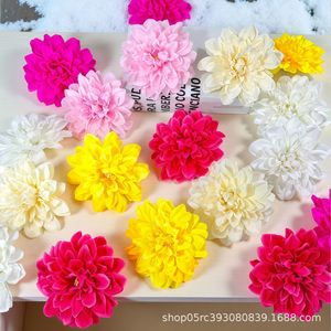 Tête de fleur artificielle Dahlia 13cm, branche unique, pour décorations de mariage - Product Image 4