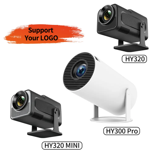 HY300 Pro HY320 Mini Projectors Portable Android 4K Wifi Mirror Screen Mini Portable Projector LCD Lamp 3D Stereoscopic 1080P