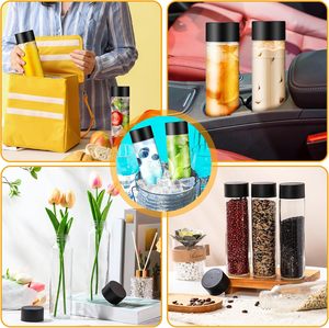Conteneurs de rangement roulants transparents et colorés, flacons à pilules en plastique, tubes à essai avec couvercle à vis – Vente chaude - Product Image 6