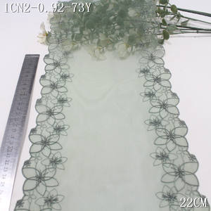 कारखाने निर्माता सीमा फीता कपड़े कढ़ाई 22 सेमी वायलेट सफेद बैंगनी रंग रंग के लिए फैंसी कढ़ाई एन्जेई लेस ट्रिम - Product Image 3