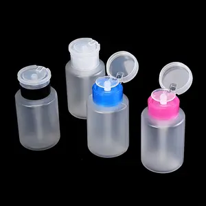 150ML Plastic pet Pump Dispenser Bottle Nail Polish Remover Cleaner press push down Liquid manicure Alcohol Remover Cleaner