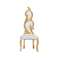 Baroque en gros En Or Sculpté En Bois Massif Chaise À Manger