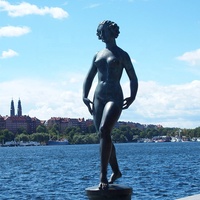 Décoration de jardin extérieur Statue de femme sexy en bronze Statues de dame dansante