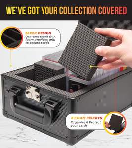Estuche Rígido para Tarjetas Coleccionables, <span class=keywords><strong>Caja</strong></span> para Tarjetas Deportivas <span class=keywords><strong>de</strong></span> Béisbol, Compatible con PSA/<span class=keywords><strong>BGS</strong></span>/SGC/CGS, con Cierre TSA y Marco <span class=keywords><strong>de</strong></span> Aleación <span class=keywords><strong>de</strong></span> Aluminio - Product Image 3