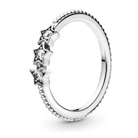 Cincin Terbuka yang Dapat Disesuaikan dengan Desain Bunga Salju dari Baja Anti Karat Fanhua Jewelry Pan Dainty