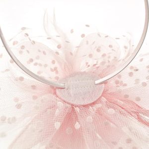 Custom 25 Colors <strong>Fascinators</strong> Hat Flower Mesh Ribbons Feathers on a <strong>Headband</strong> and a Clip Tea Party Headwear for Girls and Women - Product Image 2