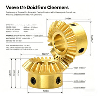 HYX Brass Bevel Gear Custom Processing Module 0.5 90° Non-standard Mechanical Gear Parts