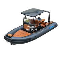 Bateau de patrouille de luxe CE 20ft 6m nervure 600 canapé bateau gonflable mantaray bateau gonflable