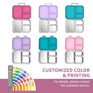 Lonchera Infantil Hermética Ultra Estrecha con 3 Compartimentos de Acero Inoxidable, Diseño Atractivo y Libre de BPA - Product Image 3