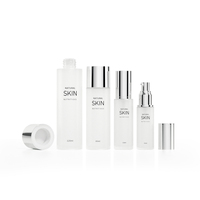 Emballage de luxe pour soins de la peau 20 25 30 50 80 100 120 ml bouteille vide de toner givré bouteille de pompe en verre mat cosmétique