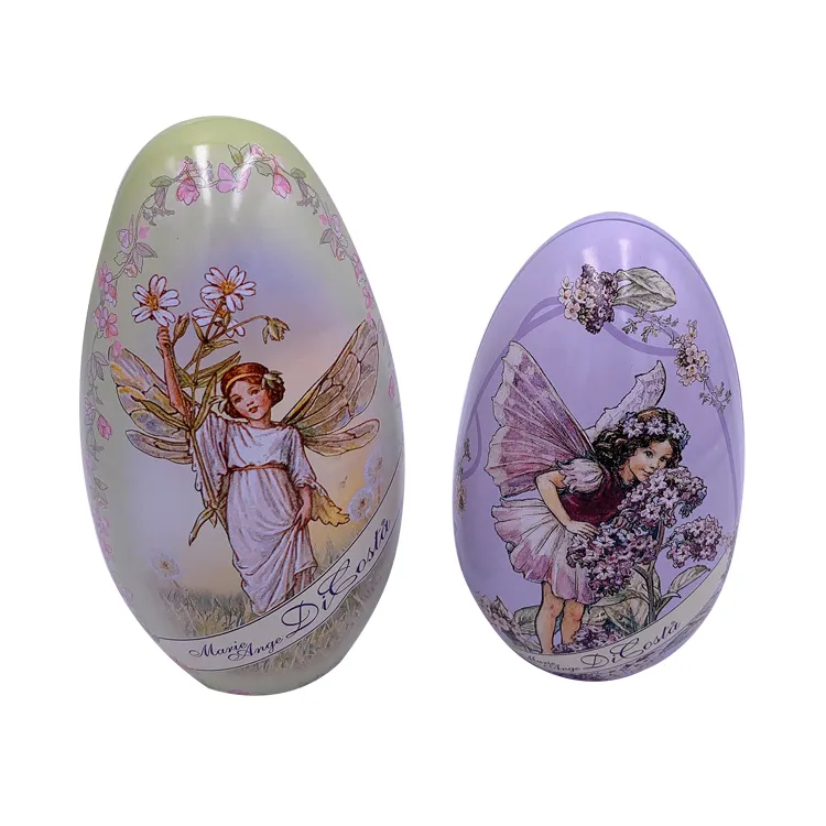 Easter egg tin Egg shape tin for Easter holiday