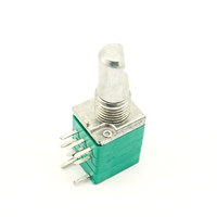 Échantillons gratuits 9mm Rk097 R097 1k 5k 10k 20k 50k 100k Ohm Potentiomètres à interrupteur rotatif à montage horizontal sur circuit imprimé avec clic central