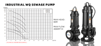 Bomba Sumergible para Aguas Residuales de Material Resistente 380V 220V 5KW para Ingeniería de Drenaje