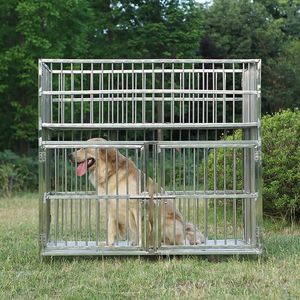 के साथ चल pulleys और रेलिंग तह स्टेनलेस स्टील पालतू कुत्ते के पिंजरे के साथ बिक्री के लिए सस्ते - Product Image 4