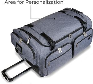 Free Sample Best Selling <b>Wheeled</b> Collapsible Rolling Garment Rack Luggage <b>Bags</b> Dance Costume Duffel Rolling Dance <b>Bag</b> with Rack - Product Image 4