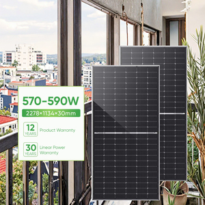 Panneaux solaires photovoltaïques bifaciaux 580W 590W à double vitrage pour toiture, prix par panneau, Chine - Product Image 5