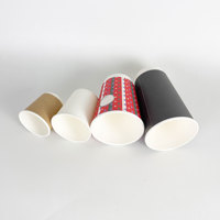 Tasses à café en papier écologiques personnalisées durables 6Oz 8Oz 10Oz jetables pour l'eau alimentaire café tasse à paroi unique