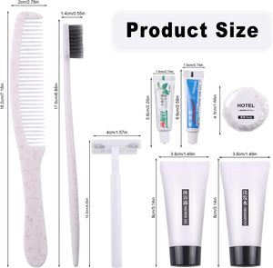 Muestra Gratuita, MOQ 5000, Set de Artículos de Aseo Ecológicos Desechables de 3-5 Estrellas con Logotipo Personalizado para Spa, Hotel y Habitaciones - Product Image 2