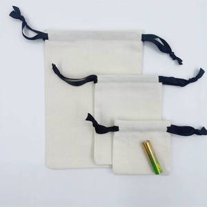 Pochette d'emballage de bijoux écologique personnalisé en gros toile cosmétique cordon faveurs de mariage petit sac à poussière - Product Image 2
