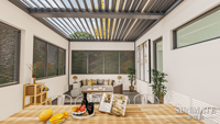 Pergola bioclimatique électrique rétractable en aluminium moderne personnalisée avec ombrage solaire Fonctionnement motorisé Toit de patio extérieur
