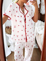 Sommer-Satin-Pyjama-Set im französischen Stil für Damen, Kurzarm-Cardigan mit Revers, einfarbig, individuell anpassbare Farbe, Shorts, weich, glänzend, vorne